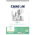 Bloc de papier CANSON® 1557®, 29,7 cm x 42 cm, DIN A3, 120 g/m², mat, Bloc à spirales