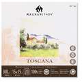 MAGNANI 1404® TOSCANA Aquarellpapier, 15 cm x 15 cm, 300 g/m², rau, 1-seitig geleimter Block mit 20 Blatt, quadratisch