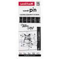 UNI-BALL pin Fineliner, thematische 5er-Sets, Tatoo Art