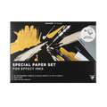 Bloc papier spécial encre à effets MOLOTOW™, 10,5 cm x 14,8 cm, DIN A6, 6 feuilles (2 x blanc, 2 x papier calque transparent, 2 x noir), 185 g/m²