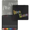 Sets de crayons de couleur Black Edition FABER-CASTELL, étui en métal, 24 crayons