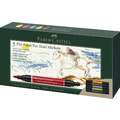 FABER-CASTELL Pitt Artist Pen Dual Marker im Kartonetui, Basic, 5er-Set