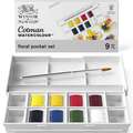 WINSOR & NEWTON Cotman™ Themen-Sets mit 8 halben Näpfchen, Blumenmalerei, Set
