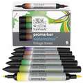 WINSOR & NEWTON™ WATER COLOUR™ promarker, thèmes différents, Feuillage, 6 marqueurs