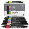 Set de 6 promarker brush™ WINSOR & NEWTON, Nuances moyennes