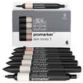 Set de 6 Marqueurs ProMarker™ WINSOR & NEWTON, Nuances peau, Set