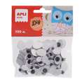 Lot de Yeux mobiles, sachet de 100 ovales adhésifs