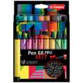 Feutre Pen 68 MAX STABILO® ARTY, sets, Etui cartonné de 18, 1-5 mm, pointe cale