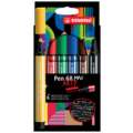 Feutre Pen 68 MAX STABILO® ARTY, sets, Etui cartonné de 6, 1-5 mm, pointe cale