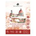 MAGNANI 1404® PONTE VECCHIO Zeichenpapier, 24 cm x 32 cm, 220 g/m², rau|grob, 4-seitig geleimter Block mit 20 Blatt