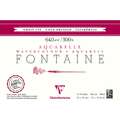 Clairefontaine Aquarellpapier FONTAINE 640 g/qm, 640 g/m², 10 Blatt, 18 cm x 26 cm, fein, Block (vierseitig geleimt)