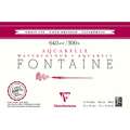 Clairefontaine Aquarellpapier FONTAINE 640 g/qm, 640 g/qm, 10 Blatt, 18 cm x 26 cm, fein, Block (vierseitig geleimt)