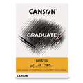 Bloc Graduate Bristol Canson, 21 cm x 29,7 cm, DIN A4, lisse, 180 g/m²