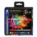Sets de feutres pinceau pigment brush pen 371 STAEDTLER®, Couleurs de base, Set, pointe pinceau