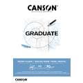 Bloc papier transparent CANSON® Graduate, 29,7 cm x 42 cm, DIN A3, satiné, 70 g/m², Bloc collé 1 côté