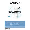 Bloc papier transparent CANSON® Graduate, 21 cm x 29,7 cm, DIN A4, satiné, 70 g/m², Bloc collé 1 côté