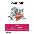 Bloc manga CANSON® Graduate, 29,7 cm x 42 cm, DIN A3, lisse, 200 g/m², Bloc collé 1 côté