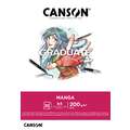 Bloc manga CANSON® Graduate, 21 cm x 29,7 cm, DIN A4, lisse, 200 g/m², Bloc collé 1 côté