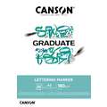 Bloc pour marqueur lettering CANSON® Graduate, 29,7 cm x 42 cm, DIN A3, lisse, 180 g/m², Bloc collé 1 côté