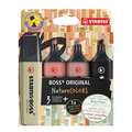 Sets de surligneurs STABILO® BOSS® ORIGINAL NatureCOLORS, 4 couleurs, 2 mm|5 mm, pointe cale