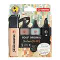 Sets de surligneurs STABILO® BOSS® ORIGINAL NatureCOLORS, 4 couleurs, 2 mm|5 mm, pointe cale