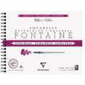 Papier aquarelle Fontaine Extra-Blanc grain fin Clairefontaine, 24 cm x 30 cm, 300 g/m², fin, Album spiralé