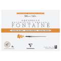 Clairefontaine Aquarellpapier FONTAINE Extra White, satiniert, 51 cm x 36 cm, 300 g/m², satiniert, Block mit 12 Blatt (4-seitig geleimt)
