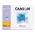 CANSON® Montval® Aquarellkarton, 300 g/m² Feinkorn, 24 cm x 32 cm, 300 g/m², fein, Block mit 100 Blatt, an der kurzen Seite geleimt