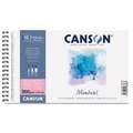 CANSON® Montval® Aquarellkarton, satiniert, 13,5 cm x 21 cm, 300 g/m², satiniert, Spiralgebundener Block mit 12 Blatt