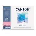 CANSON® Montval® Aquarellkarton, satiniert, 18 cm x 25 cm, 300 g/m², satiniert, 1-seitig geleimter Block mit 12 Blatt