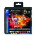 Sets de feutres pinceau 371 STAEDTLER® pigment arts, Couleurs chaudes, Set, pointe pinceau