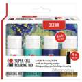 Mélange acrylique pour pouring Marabu, sets, OCEAN, Set