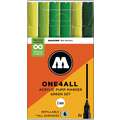 Set de marqueurs ONE4ALL 127HS MOLOTOW™, couleurs à thème, Vert
