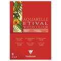 Clairefontaine Aquarellpapier ETIVAL, 300 g/qm, 10 Blatt, 21 cm x 29,7 cm, DIN A4, Block (einseitig geleimt)