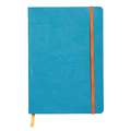 RHODIARAMA Softcover Notizbuch, liniert, Türkisblau, 14,8 cm x 21 cm, DIN A5, 90 g/m², Skizzenbuch
