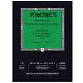 Bloc de papier aquarelle ARCHES®, 26 cm x 36 cm, 300 g/m², Bloc collé 1 côté, Bloc de 12 feuilles, grain fin