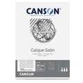 CANSON® Calque satiniertes Transparentpapier, 21 cm x 29,7 cm, DIN A4, 90 g/m², Block mit 50 Blatt (1-seitig geleimt)