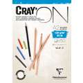 Papier à dessin CRAY'ON CLAIREFONTAINE, 42 cm x 59,4 cm, DIN A2, A2 - 42 x 59,4 cm - 120g/m² - bloc 50 feuilles, 120 g/m², Bloc collé 1 côté