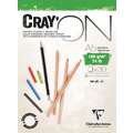 Papier à dessin CRAY'ON CLAIREFONTAINE, 14,8 cm x 21 cm, DIN A5, A5 - 14,8 x 21 cm - 160g/m² - bloc 30 feuilles, 160 g/m², Bloc collé 1 côté