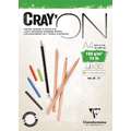 Papier à dessin CRAY'ON CLAIREFONTAINE, 21 cm x 29,7 cm, DIN A4, A4 - 21 x 29,7 cm - 160g/m² - bloc 30 feuilles, 160 g/m², Bloc collé 1 côté