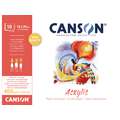 Papier acrylic Canson, 18 cm x 24 cm, 400 g/m², fin