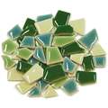 Mosaik Keramik Flip MINI, grün mix, 200 g, ca. 180 Stk.