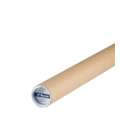 Leniar® Versandhülse / Kartonrohr mit Kunststoffdeckeln, Länge: 45 cm, Durchmesser: 50 mm