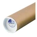 Leniar® Versandhülse / Kartonrohr mit Kunststoffdeckeln, Länge: 100 cm, Durchmesser: 150 mm