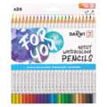 Etui crayons de couleur aquarellables Darwi, Set, 24 crayons