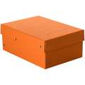 FALKEN Purebox Archivbox, 14,8 cm x 21 cm, DIN A5, Pastell Orange, Höhe 10 cm