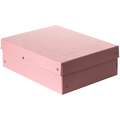FALKEN Purebox Archivbox, 21 cm x 29,7 cm, DIN A4, Pastell Rose, Höhe 10 cm