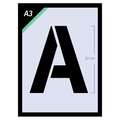 Set 26 pochoirs Alphabet, 27 cm (A3)