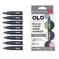Set de 8 demi-marqueurs pointe biseautée OLO, Set, Pastel