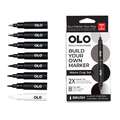 Set de 8 demi-marqueurs pointe pinceau OLO, Set, Gris chauds